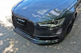 Maxton Design spoiler predného nárazníka AUDI A6 / S6 C7 pred FL Ver.2 - čierny lesklý