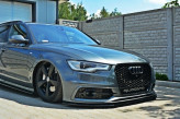 Maxton Design spoiler predného nárazníka AUDI A6 / S6 C7 pred FL Ver.1 - carbon look