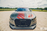 Maxton Design hybridný spoiler predného nárazníka AUDI A6 / S6 C7 pred FL - ABS + čierny lesklý