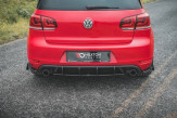 Maxton Design bočné spoilery zadného nárazníka Racing Durability VW Golf VI GTI - čierny + lesklé krídielka