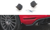 Maxton Design bočné spoilery zadného nárazníka Racing Durability VW Golf VI GTI - čierno červený + lesklé krídielka