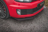 Maxton Design spoiler predného nárazníka Racing Durability VW Golf VI GTI Ver.3 - čierny + lesklé krídielka