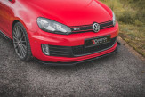 Maxton Design spoiler predného nárazníka Racing Durability VW Golf VI GTI Ver.3 - čierny + lesklé krídielka