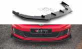 Maxton Design spoiler predného nárazníka Racing Durability VW Golf VI GTI Ver.3 - čierno červený + lesklé krídielka