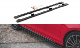 Maxton Design bočné prahové lišty Racing Durability VW Golf VI GTI - čierno červený 