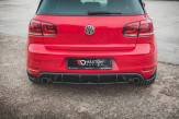 Maxton Design bočné spoilery zadného nárazníka Racing Durability VW Golf VI GTI - čierno červený 