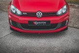 Maxton Design spoiler predného nárazníka Racing Durability VW Golf VI GTI Ver.3 - čierno červený