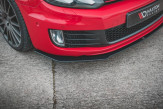 Maxton Design spoiler predného nárazníka Racing Durability VW Golf VI GTI Ver.3 - čierno červený