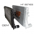 HG Motorsport HF-Series Intercooler kit 1.8/2.0 TFSI/TSI Škoda Octavia II RS VW Golf 5/6 GTI Scirocco R Audi A3 S3 8V TT TTS 8J Seat Leon 1P- strieborný