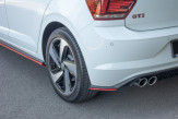 Maxton Design bočné spoilery zadného nárazníka VW Polo AW GTI - červený