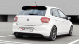 Maxton Design stredový spoiler zadného nárazníka (s vertikálnym rebrovaním) VW Polo AW GTI - čierny lesklý