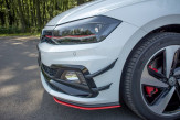 Maxton Design prítlačné krídielka predného nárazníka (canards) VW Polo AW GTI - čierny