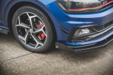 Maxton Design krídielka spoilera predného nárazníka VW Polo AW GTI - čierny lesklý