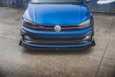 Maxton Design krídielka spoilera predného nárazníka VW Polo AW GTI - čierny lesklý