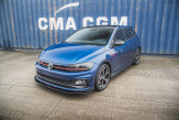 Maxton Design spoiler predného nárazníka Racing Durability VW Polo AW GTI - čierno červený 