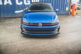 Maxton Design spoiler predného nárazníka Racing Durability VW Polo AW GTI - čierno červený 