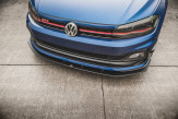 Maxton Design spoiler predného nárazníka Racing Durability VW Polo AW GTI - čierno červený 