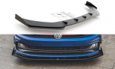 Maxton Design spoiler predného nárazníka Racing Durability VW Polo AW GTI - čierno červený + lesklé krídielka