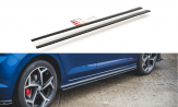 Maxton Design bočné prahové lišty Racing Durability VW Polo AW GTI - čierno červený 