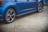 Maxton Design bočné prahové lišty Racing Durability VW Polo AW GTI - čierno červený 