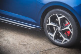 Maxton Design bočné prahové lišty Racing Durability VW Polo AW GTI - čierno červený + lesklé krídielka