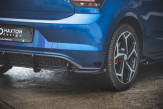 Maxton Design spoiler zadného nárazníka Racing Durability VW Polo AW GTI - čierno červený + lesklé krídielka