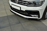 Maxton Design spoiler predného nárazníka VW Tiguan MQB R-Line pred FL - carbon look