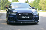 Maxton Design spoiler predného nárazníka AUDI RS4 B9 Avant Ver.1 - čierny lesklý