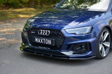 Maxton Design spoiler predného nárazníka AUDI RS4 B9 Avant Ver.1 - čierny lesklý