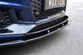 Maxton Design spoiler predného nárazníka AUDI RS4 B9 Avant Ver.1 - čierny lesklý