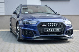 Maxton Design spoiler predného nárazníka AUDI RS4 B9 Avant Ver.2 - čierny lesklý