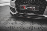 Maxton Design spoiler predného nárazníka AUDI A4 S-Line / S4 B9 pred FL Ver.4 - čierny lesklý