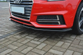 Maxton Design spoiler predného nárazníka AUDI A4 S-Line / S4 B9 pred FL Ver.2 - čierny lesklý