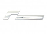 Racingline Performance samolepiace logo 10 cm - svetlá chrómová