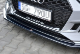 Maxton Design spoiler predného nárazníka AUDI RS5 B9 pred FL Ver.2 - čierny lesklý