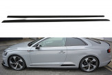 Maxton Design Racing bočné prahové lišty AUDI RS5 B9 Coupe pred FL - čierny lesklý