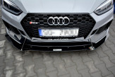 Maxton Design Racing spoiler predného nárazníka AUDI RS5 B9 pred FL Ver.1 - čierny lesklý