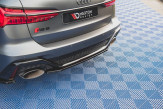 Maxton Design stredový spoiler zadného nárazníka AUDI RS6 / RS7 C8 - čierny lesklý