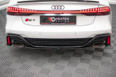 Maxton Design stredový spoiler zadného nárazníka AUDI RS6 / RS7 C8 - čierny lesklý