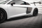 Maxton Design bočné prahové lišty Audi R8 V10 po FL (2018-) Ver.2 - čierny lesklý + krídielka