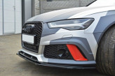 Maxton Design spoiler predného nárazníka AUDI RS6 C7 Ver.1 - čierny lesklý