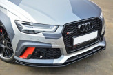 Maxton Design spoiler predného nárazníka AUDI RS6 C7 Ver.1 - čierny lesklý