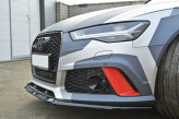 Maxton Design spoiler predného nárazníka AUDI RS6 C7 Ver.2 - čierny lesklý