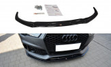 Maxton Design spoiler predného nárazníka AUDI RS7 C7 po FL Ver.1 - čierny lesklý