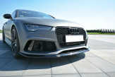 Maxton Design spoiler predného nárazníka AUDI RS7 C7 po FL Ver.2 - čierny lesklý