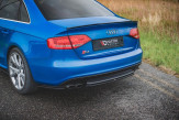 Maxton Design stredový spoiler zadného nárazníka AUDI A4 S-Line / S4 B8 Sedan pred FL - čierny lesklý