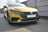 Maxton Design spoiler predného nárazníka VW Arteon R-Line pred FL Ver.2 - čierny lesklý