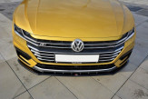 Maxton Design spoiler predného nárazníka VW Arteon R-Line pred FL Ver.3 - čierny lesklý