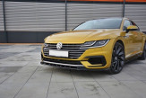 Maxton Design spoiler predného nárazníka VW Arteon R-Line pred FL Ver.3 - čierny lesklý