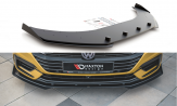 Maxton Design spoiler predného nárazníka Racing Durability VW Arteon R-Line - čierno červený + lesklé krídielka